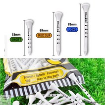 골프 에이밍 나무 티 걸이 마디별 높이 조절 눈금 숏티 53mm 대용량팩 120개, 크기/83mm