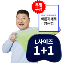 강호동방석 베타젤시트 강호동밸런스온매직시트 L사이즈 2개 (방석 2개 바른자세 가이드 추가) 누나컴퍼니 특별구성