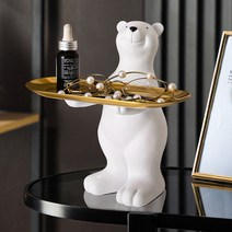비오디 두손 스텐딩 북극곰 백곰 트레이 차키 보관함