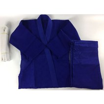 주짓수도복 유도복 코튼 블루/화이트 jujitsu 트레이닝 슈트 유도 의류 유니폼 어린이 및 합기도 전문 격투복