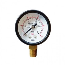 삼성계기 일반 압력계 A형 40파이 유체 압력 측정용, 6bar