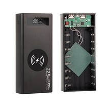 파워뱅크 자작배터리 캠핑용배터리 DIY 보조베터리 케이스 2 USB 출력 포트 18650 배터리 쉘 용접 없음 빠, 03 Black