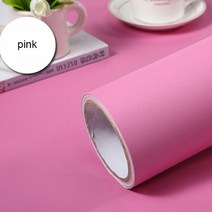 비닐 자체 접착 월페이퍼 장식 PVC 매트 벽 스티커 가구 부엌 거실용 종이 개선, 60cm x 10m, Matt Pink