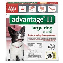개와 강아지를 위한 Advantage Pet Care 벼룩 통제 21-55파운드 4팩