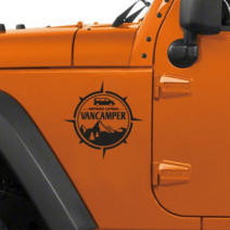 정크야드 밴 캠퍼 데칼 스티커 big_170, 1개, 노란색