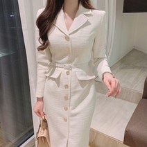 2부 원피스 피로연 상견례 고급 화이트 하객룩