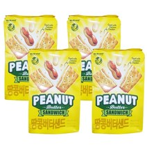 땅콩버터샌드 190g x 4팩 Peanut Butter Sandwich 행사단체간식 사무실탕비실과자 회의실스낵, 1개