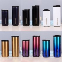 컬러 슬림 텀블러 350ml 500ml 답례품 어린이집 생일 결혼식 돌잔치 유치원 선물 칠순 선생님 간식 승진 소규모 친구 영어 상품 첫돌, 500ml블랙