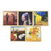 [몽파] 우드타일 티코스터-명화 (1인용 5종 택 1), 살바도르 달리 기억의 지속