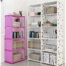 기본 책장 캐비닛 자녀방 학생 책꽂이 선반 사물함, 화이트 2x4