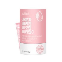 엠에스바이오텍(주) 내츄럴플러스 - 에버핏 저분자콜라겐 비오틴 비타민C 2g x 60포, 1개