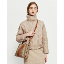 22SS [populet]브라운 로고장식 가죽 토트백 WIBA2E103W2