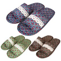 케이에스몰 더블패드 베리 면실내화 거실화 슬리퍼 퀼트거실화 면슬리퍼 쿠션패드 여름거실화, MF285네이비_여, 1개