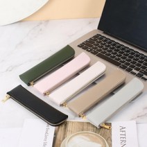 가죽 필통 파우치 만년필 애플펜슬필통 고급 펜케이스, 핑크