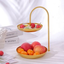 신스엔스 북유럽 2단 과일 간식 트레이, 2단골드