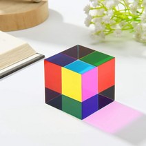 세오돌라이트l40 kbxlife 혼합 색상 큐브 다양한 크기 for home or office toy science learning cube easter prism toy, 47mm