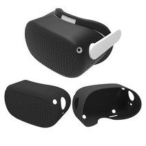 Oculus Quest 2 용 VR 헤드셋 커버 스마트 안경 긁힘 방지 액세서리 실리콘 보호용, 01 Black