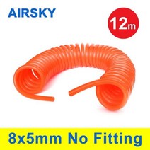 에어콤프레샤 경량 폴리 우레탄 공기 압축기 호스 공압 튜브 20 피팅 8 5 유연한 스프링 파이프 튜빙 커넥터135407, 12M-8X5 No Fitting, 10 12M-8X5 No Fitting