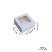 수납 박스크래프트 종이 컵케이크 포장 상자 창 골판지 머핀 쿠키 사탕 웨딩 파티 생일 호의 4 크기 10, 04 4 Grids White
