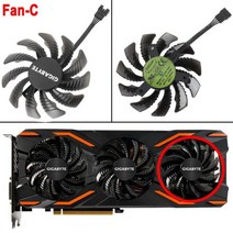 75mm T128010SU 0.35A 기가 바이트 AORUS GTX 1060 1070 1080 G1 1070Ti 1080Ti 960 970 980Ti 비디오 카드 쿨러 팬쿨러 팬, CHINA_Fan - C