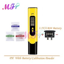 pH 측정기 0.01 ph + 배터리파우더 고정밀 수질 tds ec 테스터 수족관 수영장용 0-14 ph 측정 범위, 01