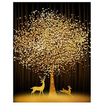 대진 보석십자수 40X80 50X40 사이즈 대형 금전운 보석 십자수, new, 11 황금 나무와 사슴 40x50