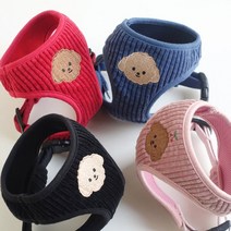 [카민프로젝트] 코듀로이 겨울용 강아지 하네스주문제작, 블랙/S