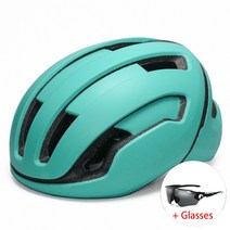 헬멧 자전거 전기 전동킥보드 방탄모 고글 철인 3 종 경기 사이클링 에어로 로드 레이싱 남자 여자 MTB 산악 자전거 아웃도어 액티비티 머리 보호 안전한 내구성, light blue-2