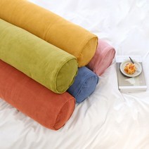 라곰코듀로이 원형 안고자는 긴베개 롱쿠션 바디필로우 커버 110x20, 브릭오렌지