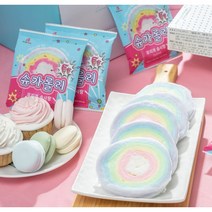 무지개 비타민 솜사탕 슈가롤리 톡톡 크리스마스 간식 레인보우 팝핑캔디 썰어먹는 롤솜사탕, 슈가롤리톡톡, 5+5개