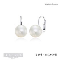 [보르지아]white silver pearl 원터치 12M 핑크 귀걸이(E11281RP)