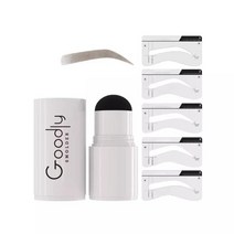 [정품] Polet 눈썹 스탬프 스텐실 키트 눈썹 핀셋 포함 원 스텝 눈썹 쉐이핑 도구, Soft Brown