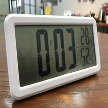 아날로그 투명 LCD 탁상시계 디지털 인테리어 책상용 무소음 미니 알람시계