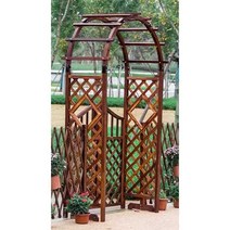 원목 아치 정원문 대문 게이트 포도 장미 덩쿨 시렁, 140cm 돔(흰색)