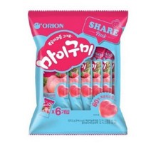 오리온 마이구미 복숭아맛 젤리 6번들 259.2g, 1개