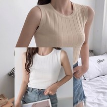 흰색 블랙 라운드 넥 굵은 골지 무지 나시 민소매 티셔츠 기본 필수 데일리 템 베이직 슬리브리스 편안한 캐주얼 심플 화이트 옐로우 캠핑 차박 야외 운동 부드럽고 가벼운 슬림 핏