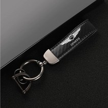 제네시스 가죽 키링 열쇠 고리 악세사리 자동차키링 G80 G70 GV80 GV70 G90, 블랙 라인, 1개