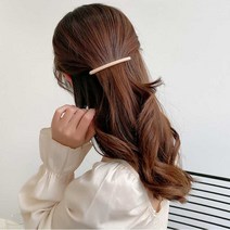 톡톡창고 라운드 일자 자동핀 헤어 고정핀 자동헤어핀 여성 얇은 일자핀 머리핀