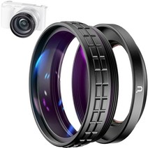 저무리 Ulanzi WL-3 ZV-E10 18mm 광각 렌즈 소니 소니 A7C 카메라 액세서리용 추가 렌즈 10X HD 매크로 2-in-1