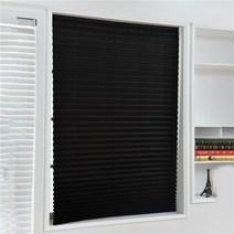 친환경우드폼블라인드 라운드우드블라인드수동식 라운드우드블라인드베이지 우드블라인드 부직포 음영 주름 자체 접착 거실 반 음영 커튼 주방 침실 커튼