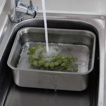 일본산 친화경 스텐 무광 배수구멍 있는 설거지통 싱크대볼