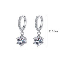 다이아몬드 예물반지 커플링 결혼 cosya 925 sterling silver d vvs1 diamond with gra moissanite 후프 드롭 귀걸이 여성용 스파클링