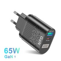Olaf USB PD 65W GaN 벽 충전기 맥북 QC 3.0 PD3.0 타입 C 아이폰 호환 13 12 프로 최대 화웨이 삼성 S22, [05] Type2-Black EU, 05 type2-Black EU