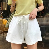 허리밴딩 린넨 마반바지 숏팬츠 여름바지 캐주얼룩