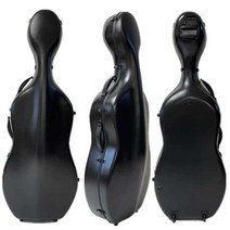 첼로하드케이스 첼로보관 탄소 튼튼한 충격방지 가방, 블랙 카본 패턴(후면 핸들)