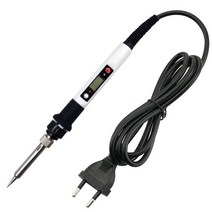 전기인두기 전기 온도조절 납땜 인두기 80w 인두 키트 세트 디지털 온도 조절 용접 철, 220v 유럽 플러그, 세트-6