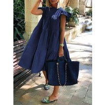 하객패션 여름 드레스 2022 vonda women summer sundress holiay 빈티지 프릴 파티 드레스 캐주얼 vestidos femme robe robe