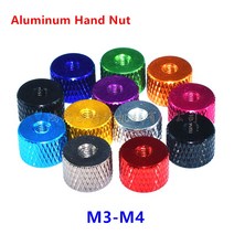 차량 너트 볼트10pcs M3 알루미늄 합금 Knurled Thumb Nut Hand 너트 조이기 Anodized 11 colors, [02] M4  10pcs, [01] Red, 02 M4  10pcs_01 Red