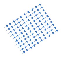 100 조각 T 모양 정원 레이블 야외 실내 마당 농장 분류 마커 과일 나무 묘목 식물 기호, 파란색