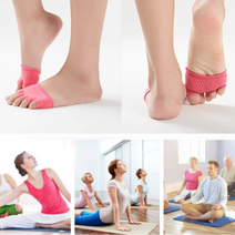 필라테스 토삭스 컷토우 오픈 삭스 8color 미끄럼방지 플라잉 요가 양말 논슬립 발가락 필라테스토삭스, LD-105 하프토삭스_핑크